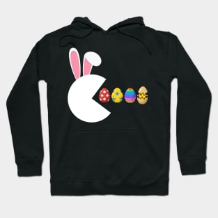 Funny Bunny Rabbit Gamer Gift Boys Teens Easter Eggs Easter Day Hoodie